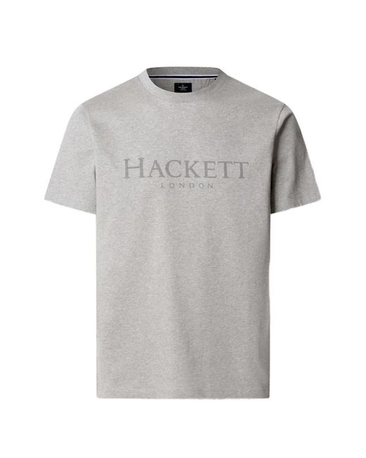 Hackett Gray Heritage Logo-Print T-Shirt for men