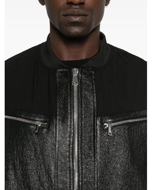 Yes London Black Panelled Zip-Front Jacket for men