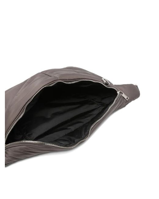 Moncler Gray Large Recycled Nylon Bumbag for men