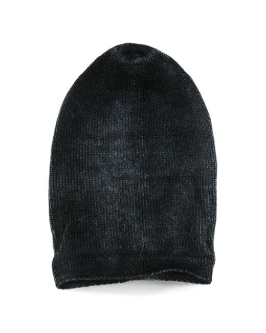 Avant Toi Black Knitted Beanie Hat for men