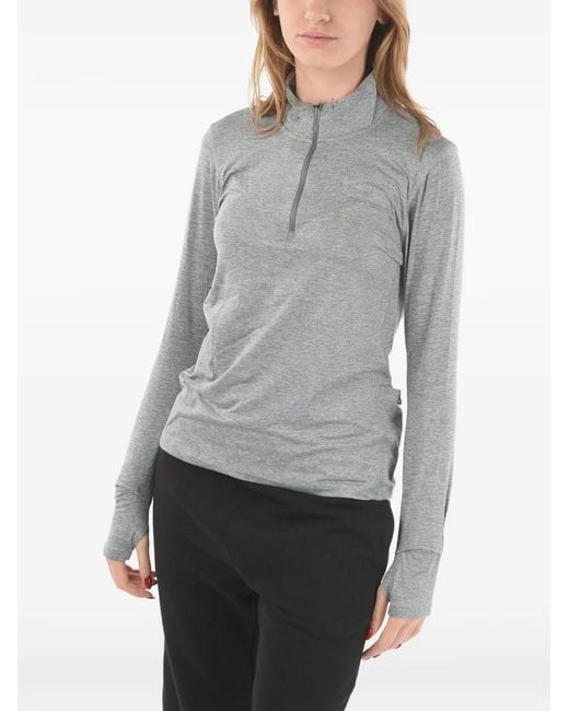 Nike Gray Half-Zip Long-Sleeve Sweater