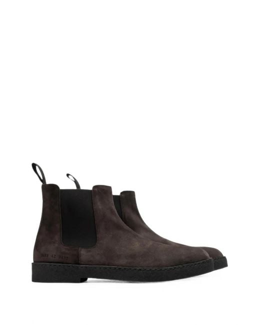 Common Projects Black Suede Chelsea Boots for men