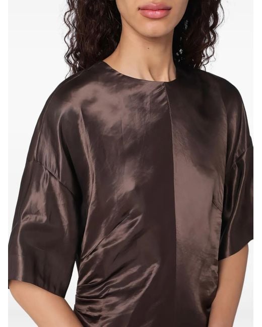 Loulou de Saison Brown Fitted Midi Dress