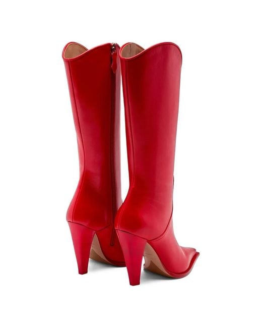 Paris Texas Red Nadia Pointed-Toe Boots