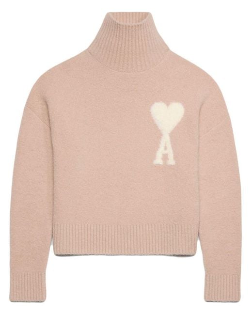 AMI Cloudy Wool Ami De Coeur セーター Pink