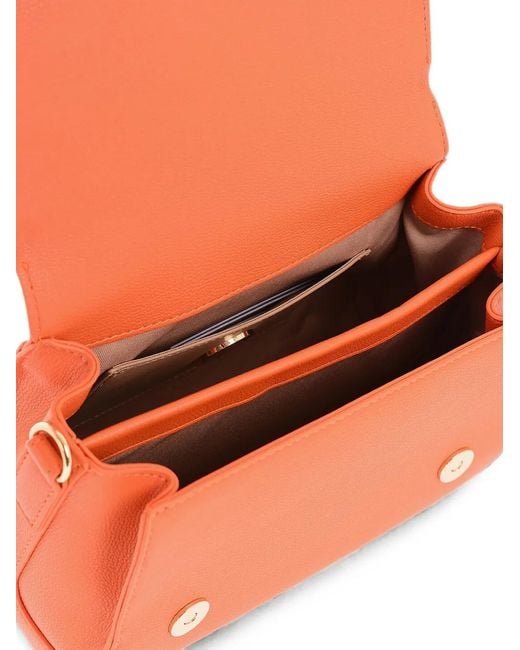 Moschino Orange Logo-Plaque Tote Bag