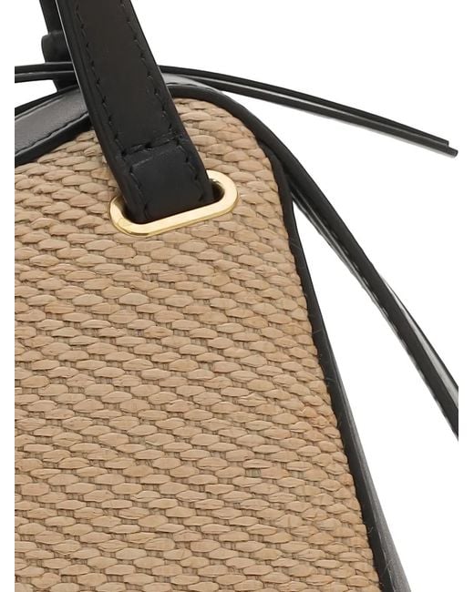 Jil Sander Metallic Raffia-Panelled Tote Bag
