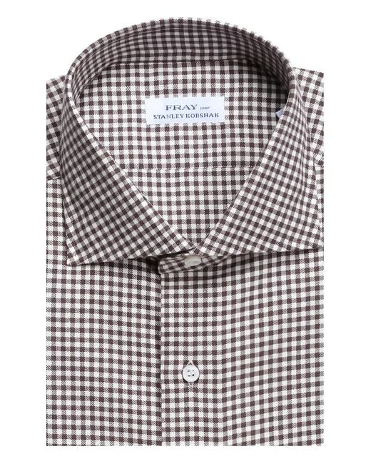 Fray Black Gingham Buttoned Shirt for men