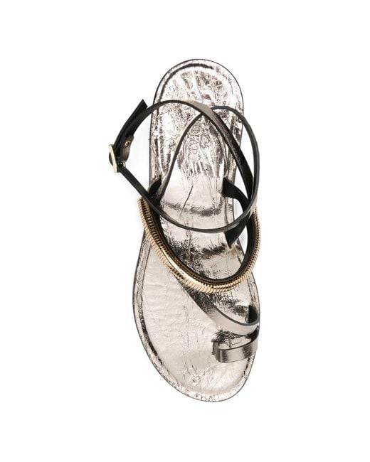 DONNARì White Ankle-Strap Sandals