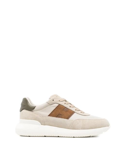 Hogan White H Appliqué Sneakers for men