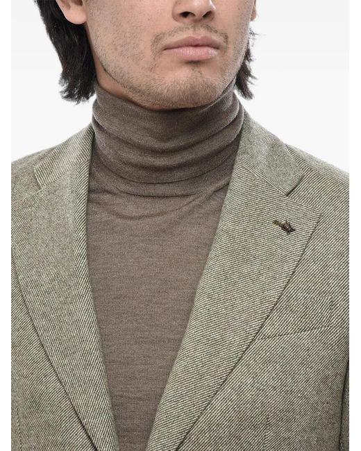 Corneliani Gray Single-Breasted Wool-Blend Jacket for men