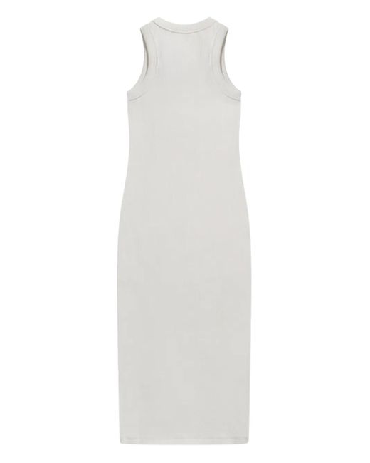 Area Ribgebreide Jurk Verfraaid Met Kristallen in het White