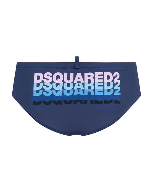 DSquared² Blue Logo Swim Briefs for men