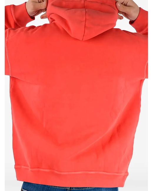 DSquared² Red Graphic-Print Hoodie for men