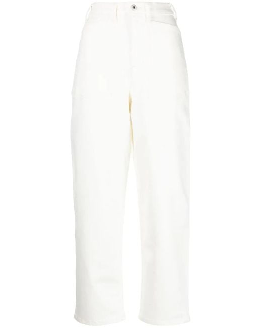 KENZO ハイライズ ストレートジーンズ White