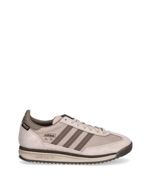 Adidas White Sl 72 Three Stripes Sneakers for men