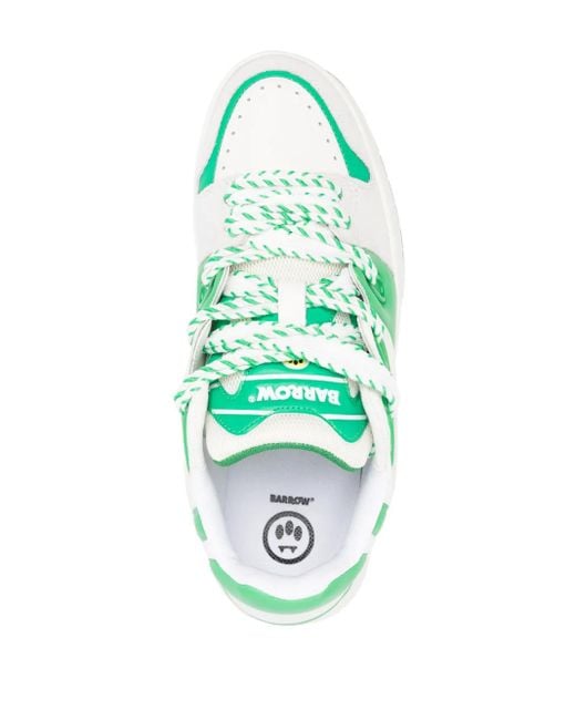 Barrow Green Ollie Panelled Leather Sneakers