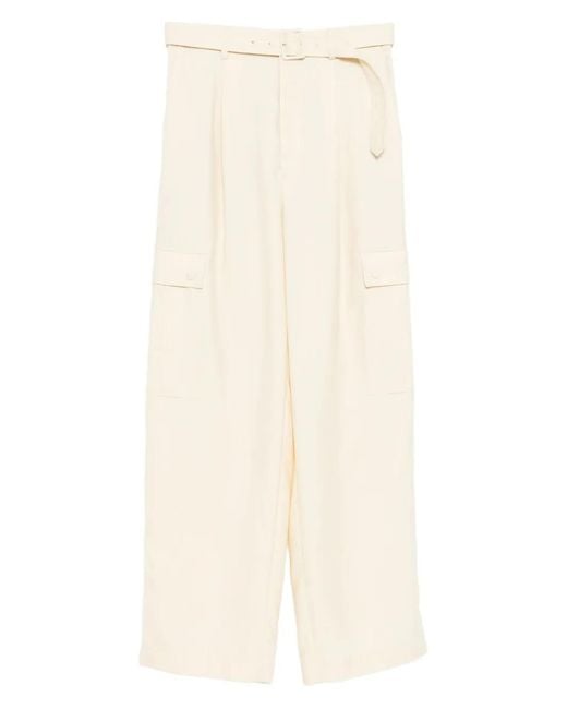 Auralee White Structured Double Cloth Cargo Pants