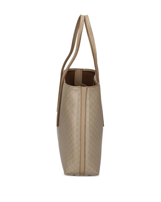 Calvin Klein Natural Gemusterter Shopper