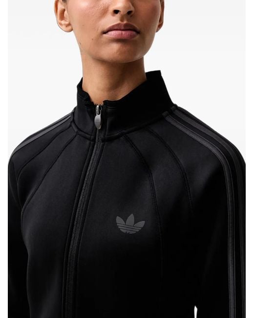 Adidas Black Logo-Print Track Jacket