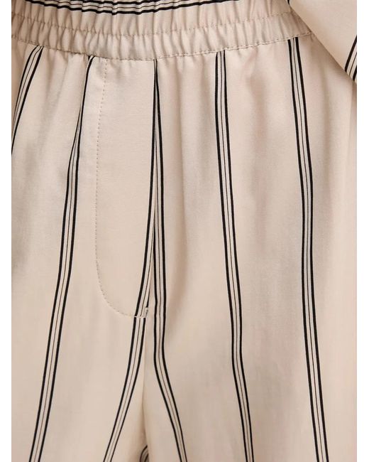 MARC AUREL Natural Striped Trousers