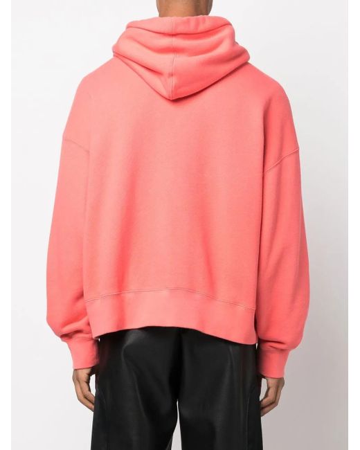 Palm Angels Pink Hoodie À Logo Imprimé for men