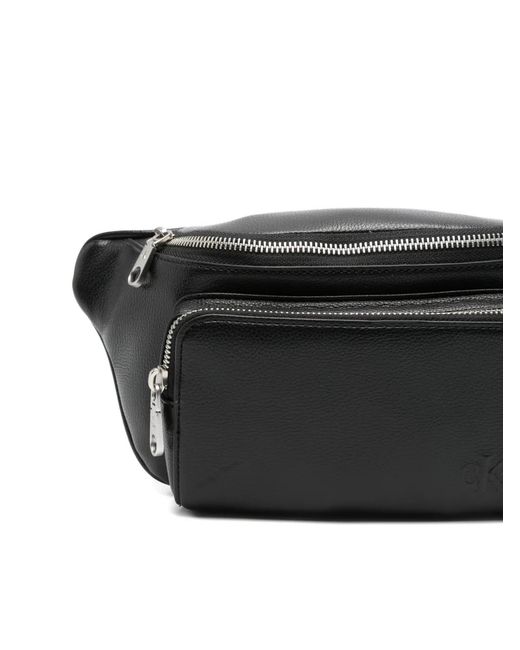 Calvin Klein Black Logo-Embossed Belt Bag for men