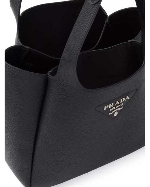 Prada Black Medium Leather Tote