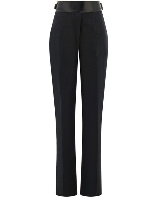 Pantaloni sartoriali con cintura di Ferragamo in Black