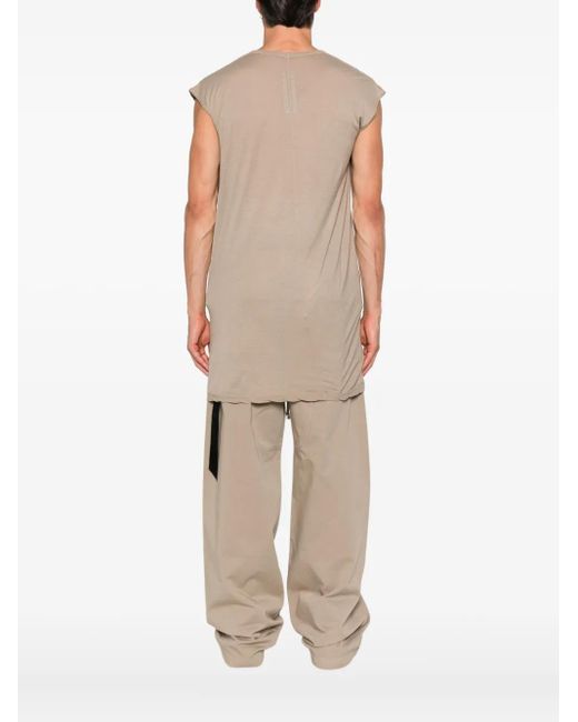 Rick Owens Natural Dylan Plunge-Neck Sleeveless T-Shirt for men