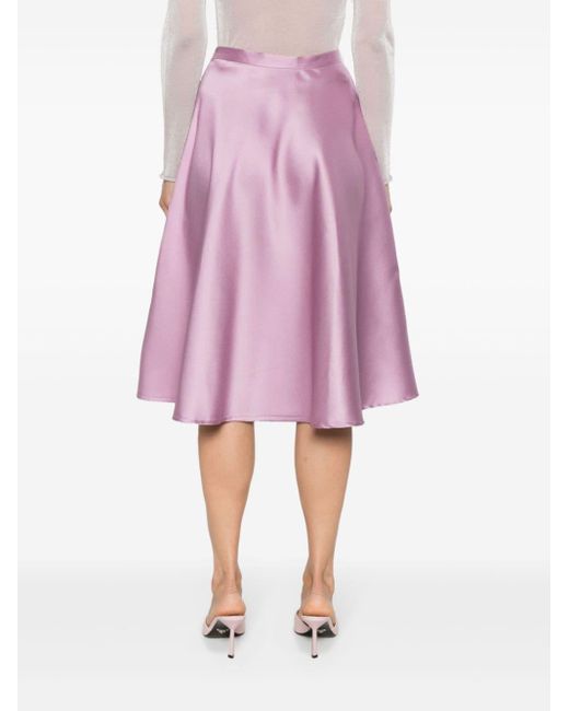 Blanca Vita Pink A-line Midi Skirt