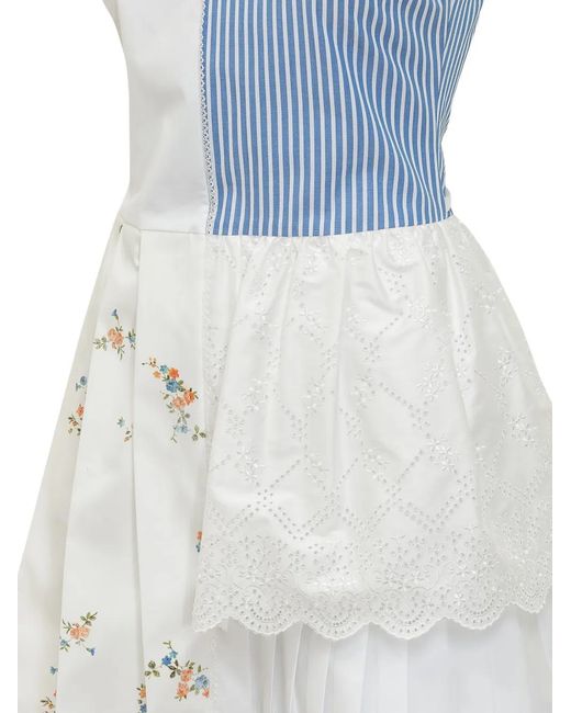 Robe Courte À Fleurs MSGM en coloris Blue