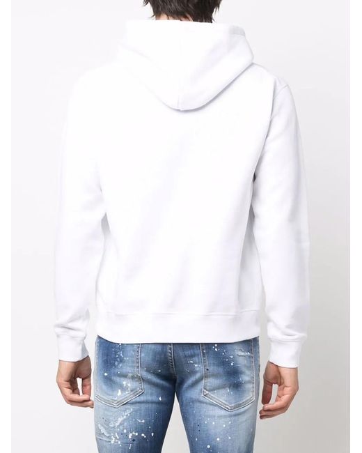 DSquared² White Sweatshirt With Logo for men