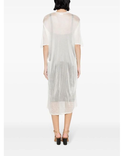 Osklen White Layered Midi Dress