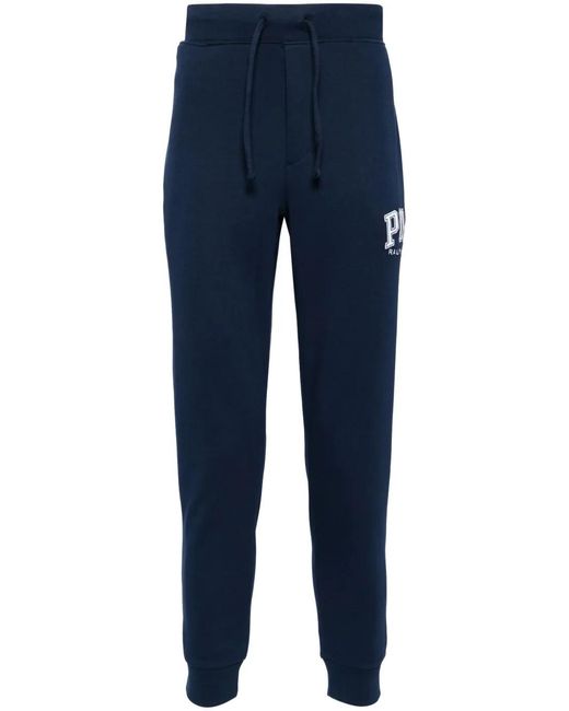 Polo Ralph Lauren Blue Logo-Embroidered Track Pants for men