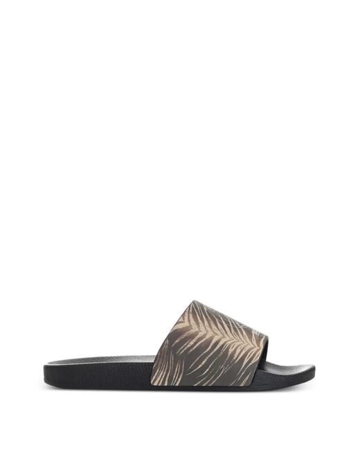 Just Cavalli White Logo-Print Slides