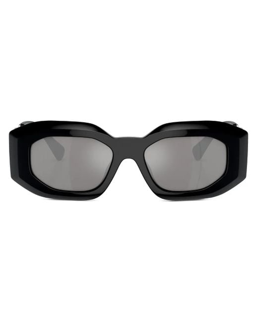 Versace Black Rectangle-Frame Sunglasses for men