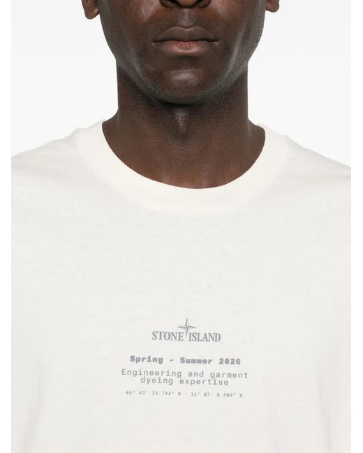 Stone Island White T-Shirts for men
