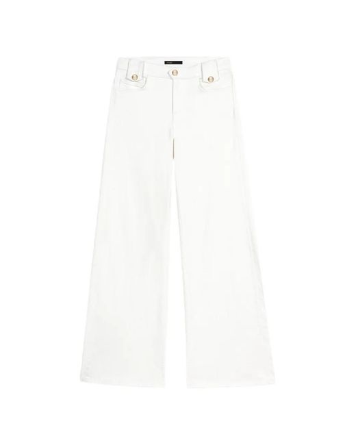 Maje Flared Jeans in het White
