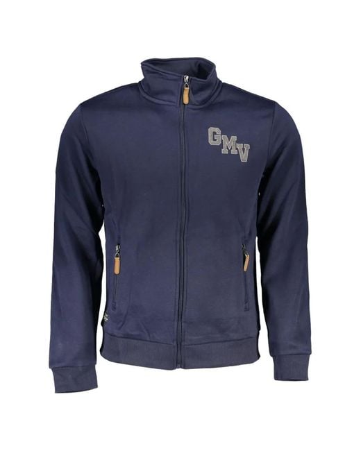 Gianmarco Venturi Blue Zip-Up Sweatshirt for men