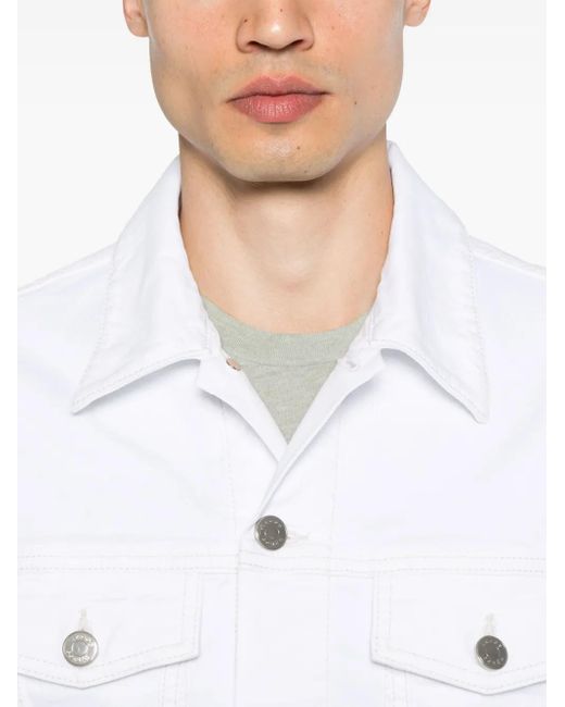 ジャケット・アウター JACOB COHEN white denim jacket swag y2k Jacob Cohen Denim Jacket in White for Men | Lyst