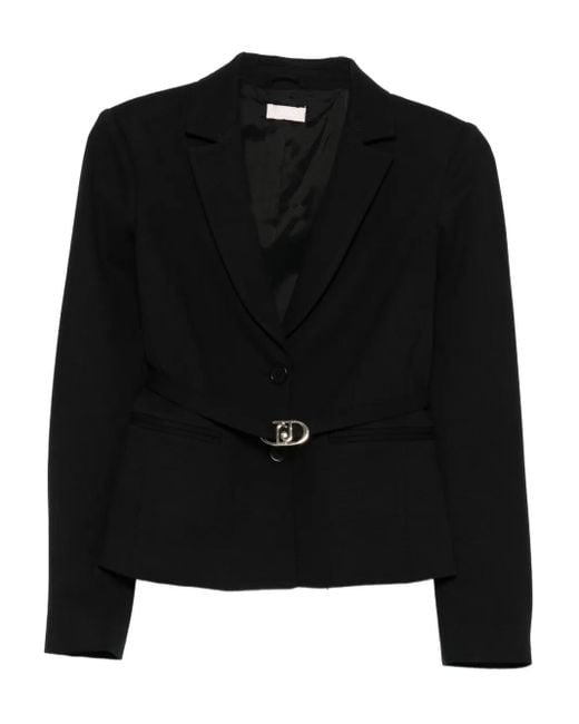 Chaqueta con botones y cinturón Liu Jo de color Black
