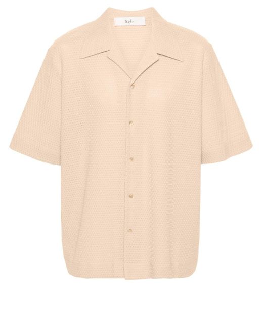 Séfr Natural Noam Textured-finish Shirt for men