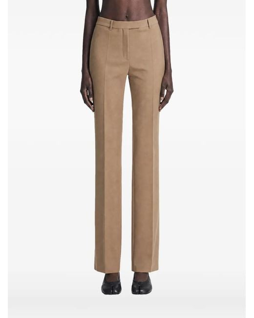 Max Mara Natural Pressed-Crease Tailored Trousers