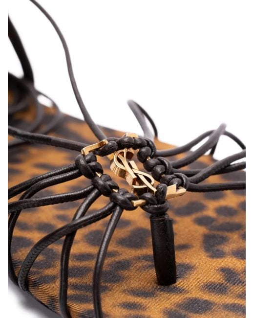 Saint Laurent White Babylone Sandals