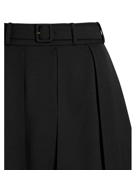 Patou Black Pleated Mini Skirt