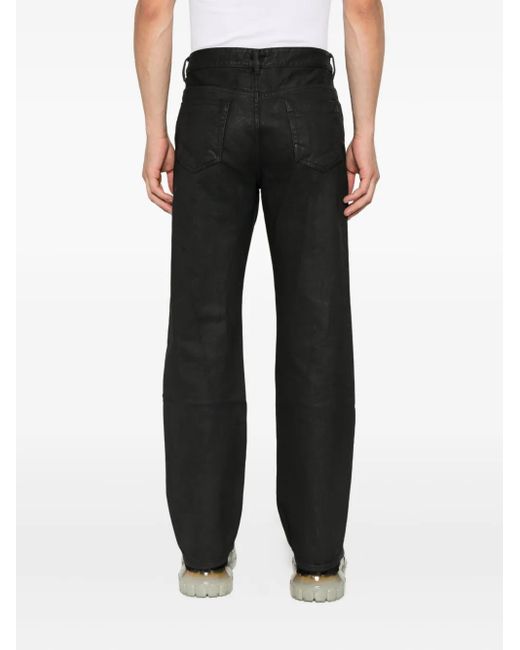 Rick Owens Wax-Coated Jeans in Gray for Men | Lyst