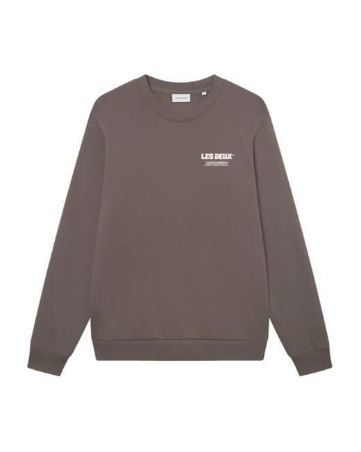 Les Deux Gray Ben Logo Sweatshirt for men