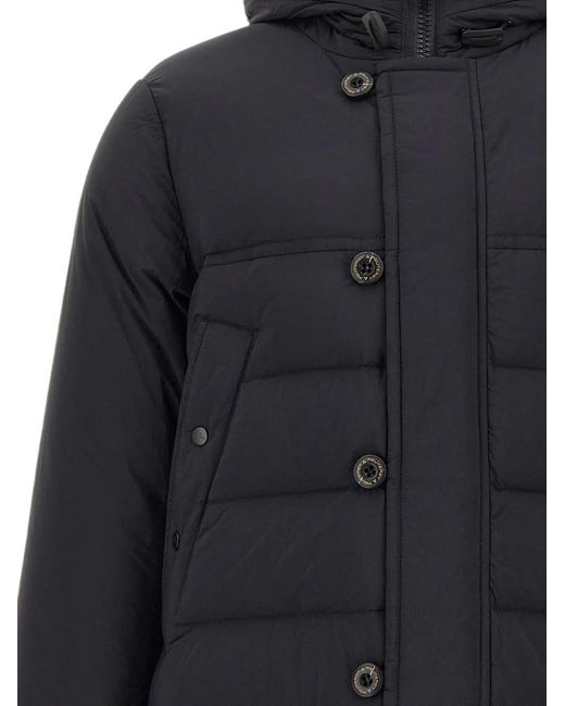Peuterey Black Eddie Padded Down Coat for men