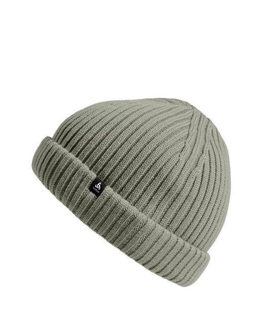 Odlo Gray Ribbed-Knit Beanie Hat